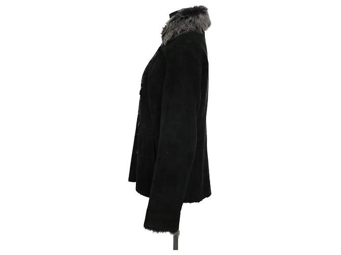 Autre Marque Abrigo de ante negro - vista 3