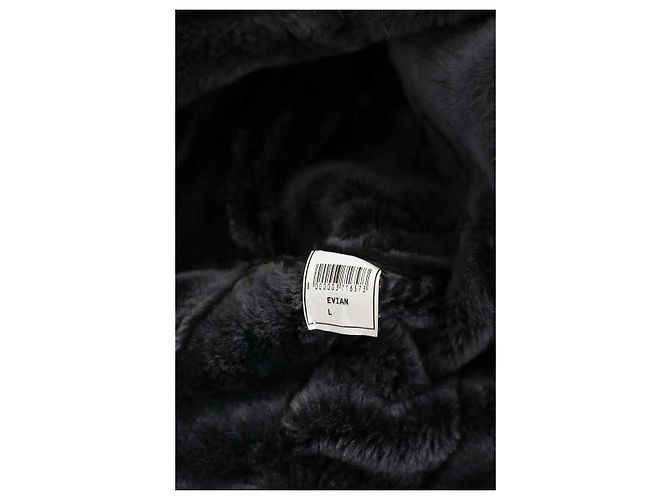 Autre Marque Abrigo de ante negro - vista 6