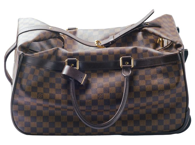 Louis Vuitton Eole 50 Damier Ébène Marrone - vista 3
