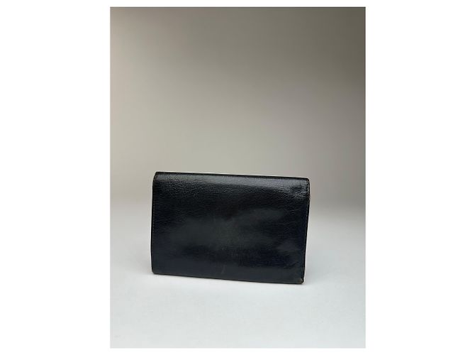 Céline Vintage Celine Paris Triomphe Leather Wallet Black - view 2