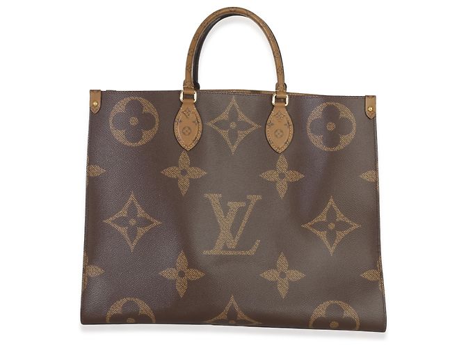 Borsa Onthego GM in tela Monogramma inverso Louis Vuitton Marrone - vista 2