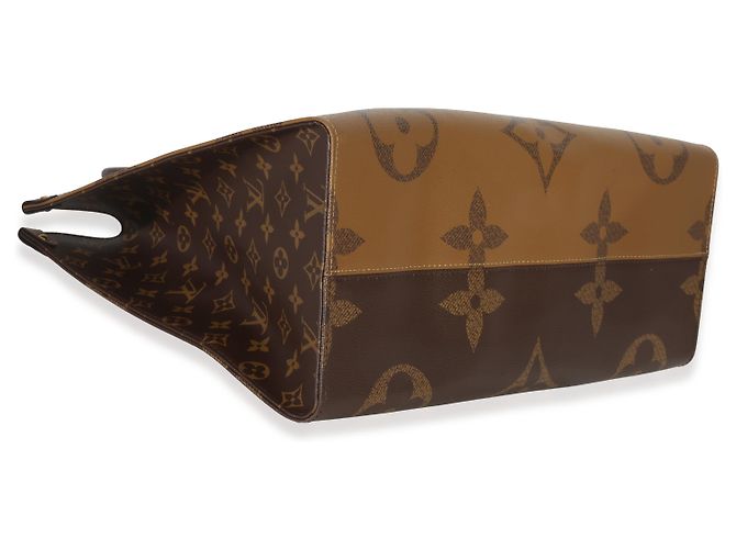Borsa Onthego GM in tela Monogramma inverso Louis Vuitton Marrone - vista 7