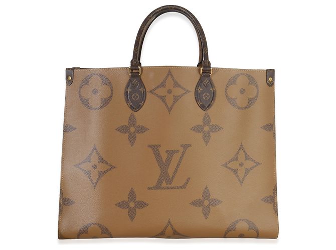 Borsa Onthego GM in tela Monogramma inverso Louis Vuitton Marrone - vista 8