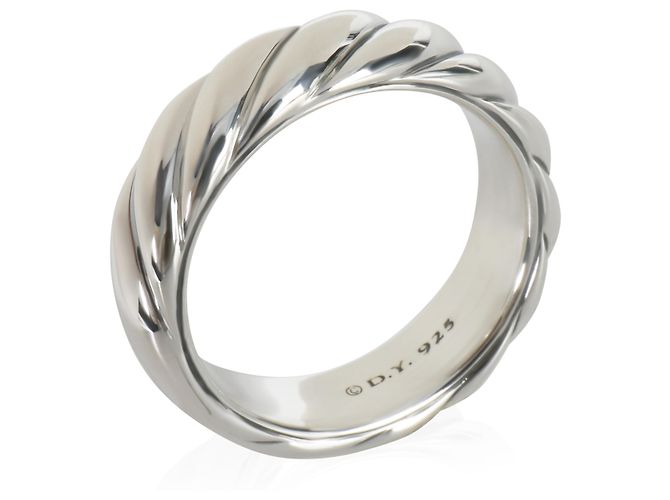 David Yurman Sterling Silver  Sculpted Cable Ring - view 4