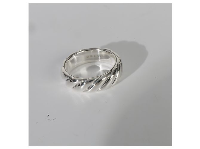 David Yurman Sterling Silver  Sculpted Cable Ring - view 5