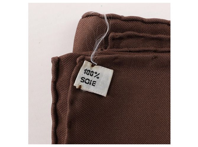 Fazzoletto in seta Carré 90 "ÉCHIQUIER" di Hermès in marrone - vista 11