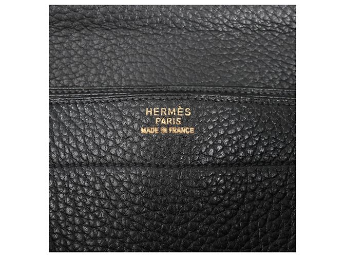 Sac à dépêches HERMÈS Borsa Depeche 38 in pelle Ardennes nera V:1992 Nero - vista 13