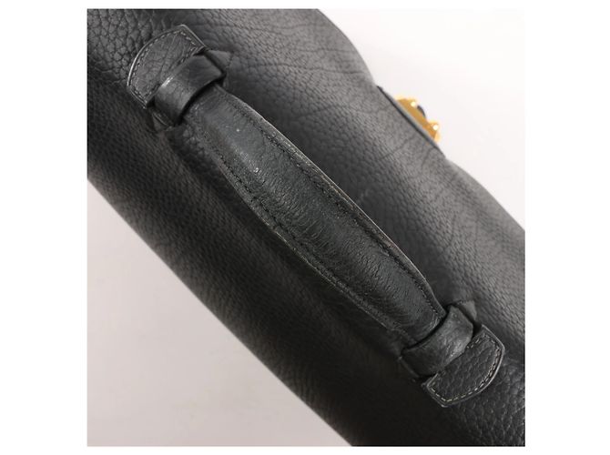 Sac à dépêches HERMÈS Borsa Depeche 38 in pelle Ardennes nera V:1992 Nero - vista 4