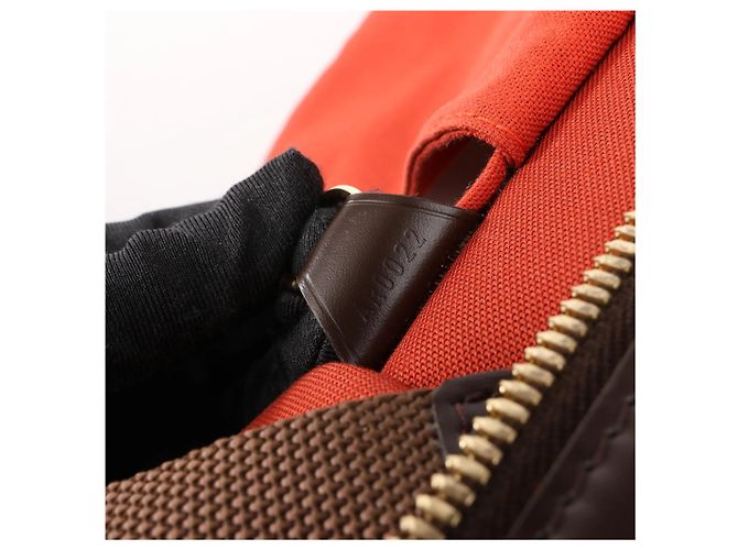 Borsa Louis Vuitton Greenwich PM Damier Ebene in marrone N41165 Rosso - vista 12