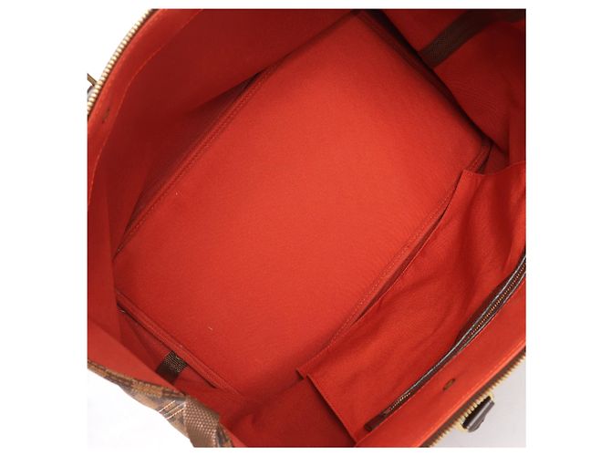 Borsa Louis Vuitton Greenwich PM Damier Ebene in marrone N41165 Rosso - vista 14