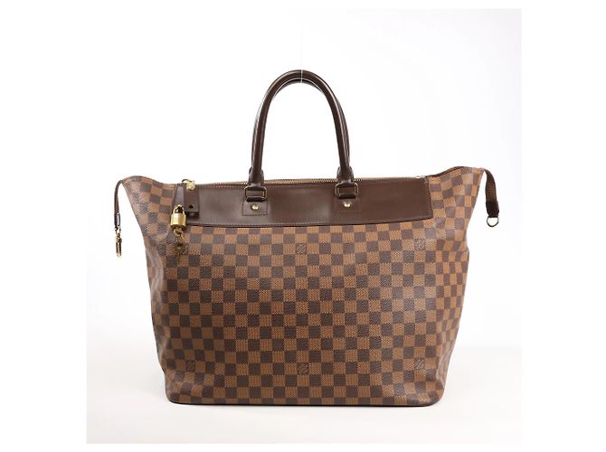 Borsa Louis Vuitton Greenwich PM Damier Ebene in marrone N41165 Rosso - vista 16