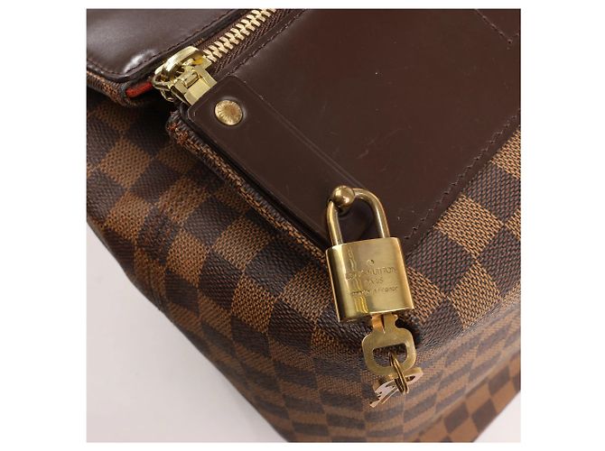 Borsa Louis Vuitton Greenwich PM Damier Ebene in marrone N41165 Rosso - vista 4