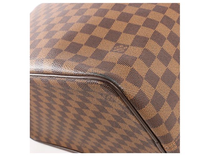 Borsa Louis Vuitton Greenwich PM Damier Ebene in marrone N41165 Rosso - vista 7