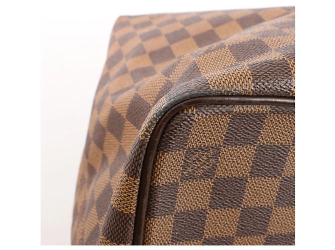 Borsa Louis Vuitton Greenwich PM Damier Ebene in marrone N41165 Rosso - vista 8