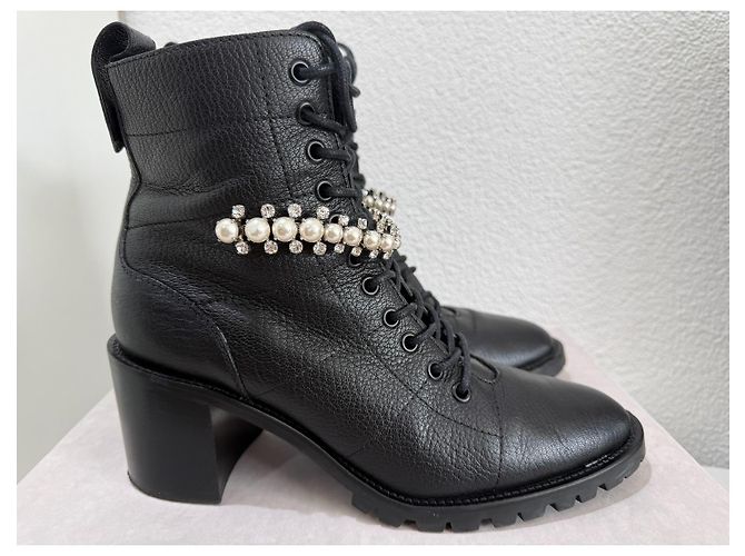 Stivaletti Jimmy Choo Cruz 65 in pelle nera 40 Nero - vista 13