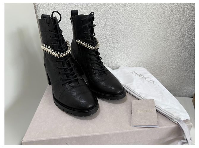 Stivaletti Jimmy Choo Cruz 65 in pelle nera 40 Nero - vista 14