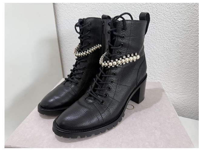 Stivaletti Jimmy Choo Cruz 65 in pelle nera 40 Nero - vista 6
