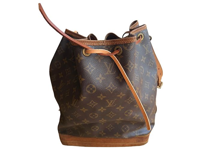 Noe Tracolla Louis Vuitton Noé in pelle rosso scuro marrone chiaro Bordò - vista 3