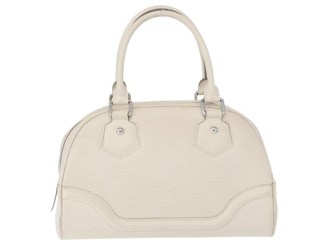 Borsa da bowling Montaigne Louis Vuitton in pelle Epi PM Bianco - vista 2