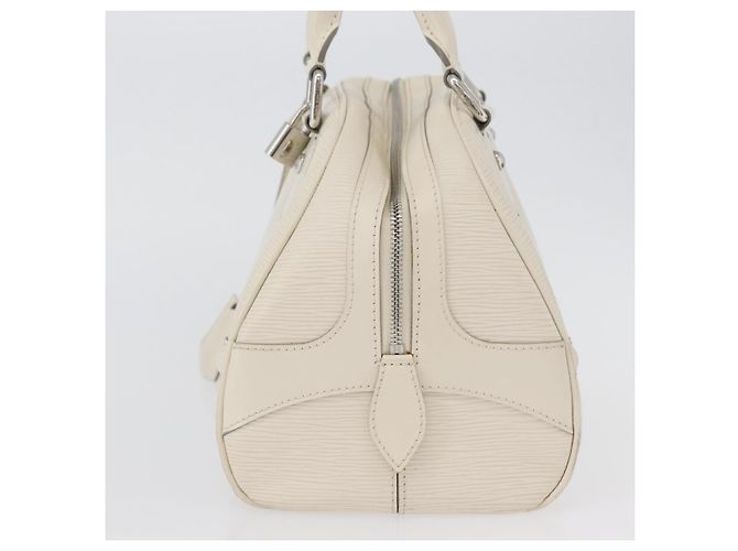 Borsa da bowling Montaigne Louis Vuitton in pelle Epi PM Bianco - vista 3