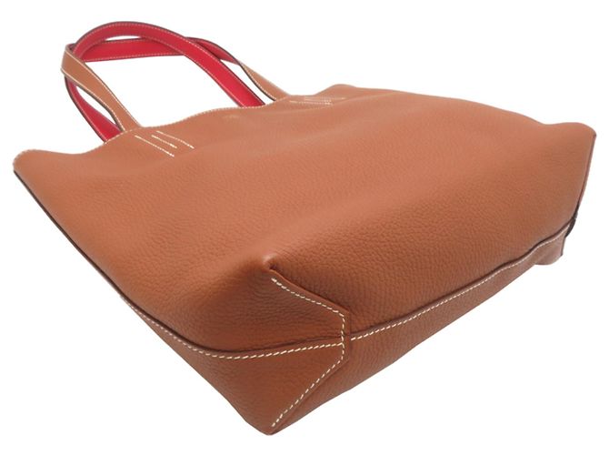 Borsa tote Hermès Double Sens 36 Rosso - vista 3
