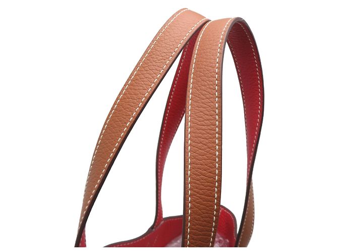 Borsa tote Hermès Double Sens 36 Rosso - vista 5