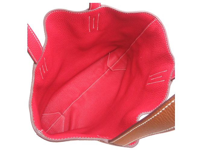 Borsa tote Hermès Double Sens 36 Rosso - vista 6