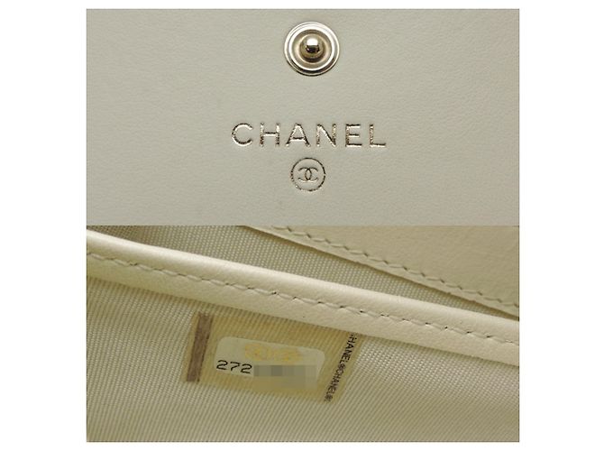 Cartera larga de tweed Deauville de Chanel Beige - vista 7
