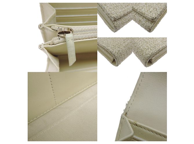 Cartera larga de tweed Deauville de Chanel Beige - vista 8