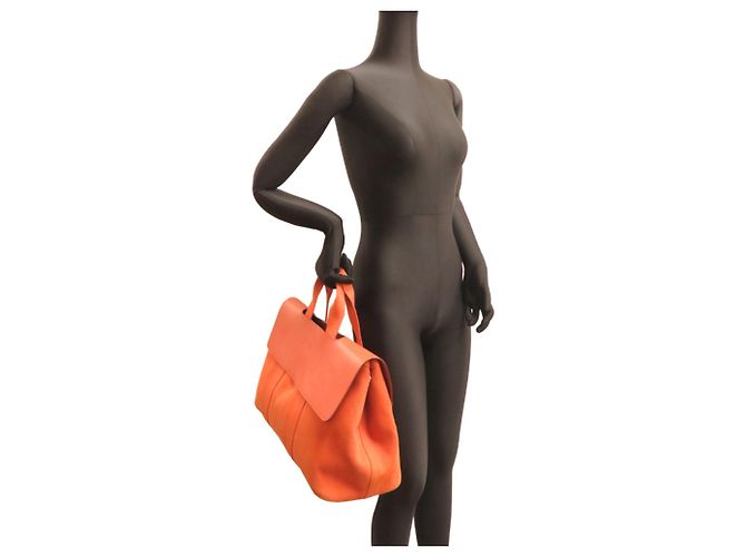 Borsa a mano Hermès Valparaiso MM Arancione - Ansicht 8