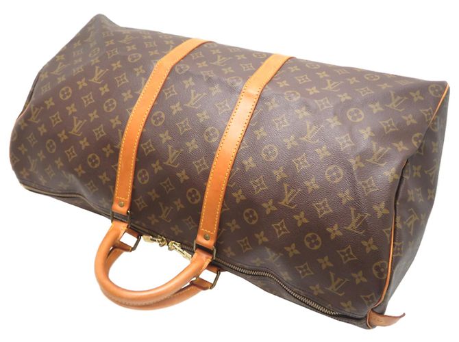 Borsa Boston Keepall 55 Louis Vuitton Marrone - vista 4