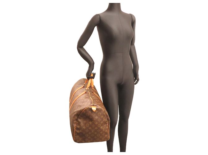 Borsa Boston Keepall 55 Louis Vuitton Marrone - vista 8