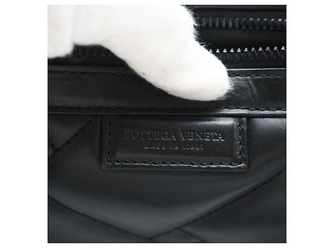 Borsa a tracolla in pelle perforata Bottega Veneta Nero - vista 12