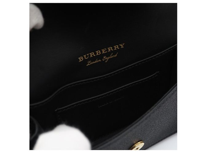 Bolso de hombro de cuero con hebilla Burberry Negro - vista 12