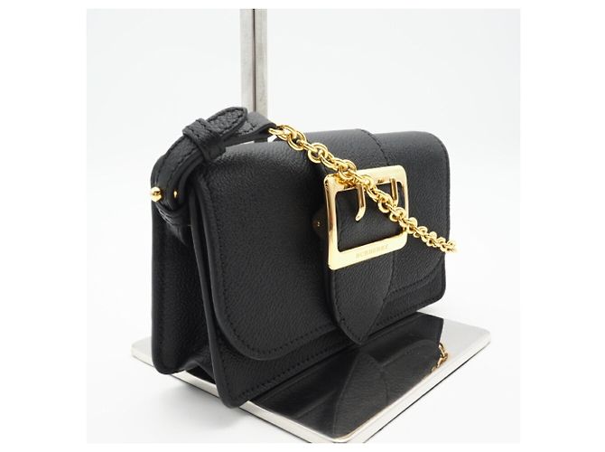 Bolso de hombro de cuero con hebilla Burberry Negro - vista 2