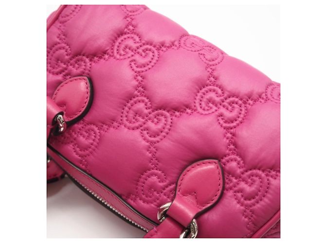 Gucci GG Matelasse Nylon Shoulder Bag Pink - view 3