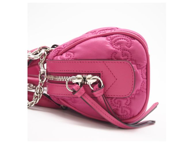 Gucci GG Matelasse Nylon Shoulder Bag Pink - view 4