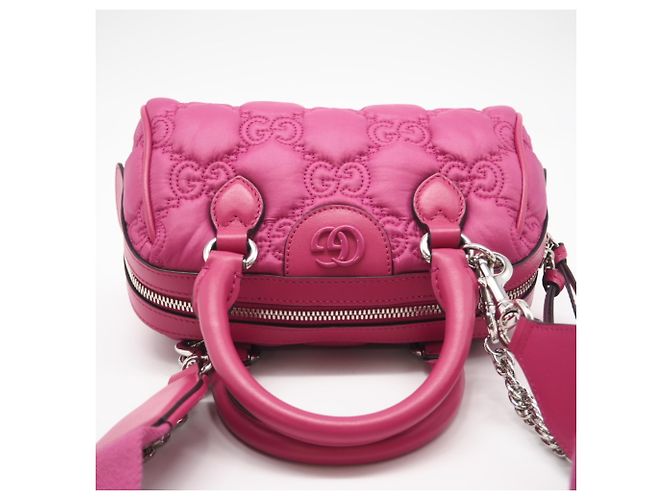 Gucci GG Matelasse Nylon Shoulder Bag Pink - view 7