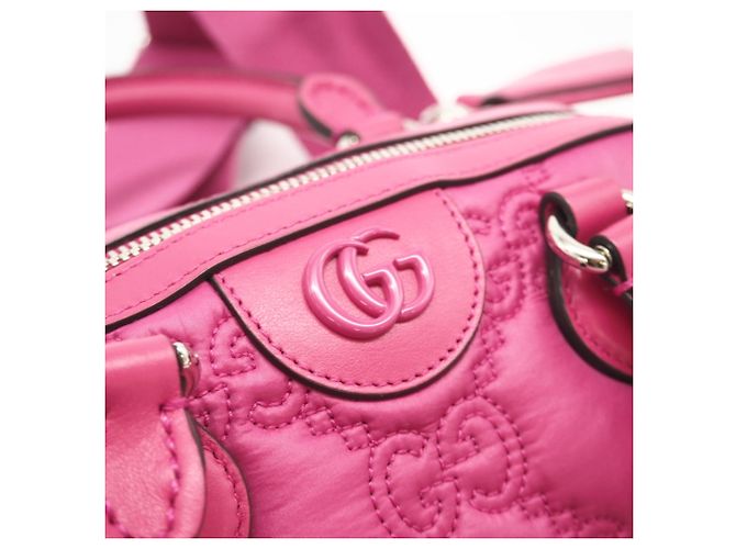 Gucci GG Matelasse Nylon Shoulder Bag Pink - view 8