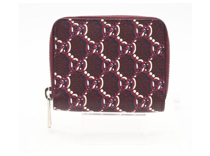 Portafoglio con zip Gucci GG Shadow Rosso Ancora Bianco Bordò Blu navy - vista 2