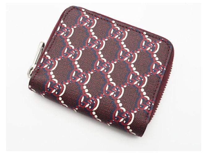 Portafoglio con zip Gucci GG Shadow Rosso Ancora Bianco Bordò Blu navy - vista 3