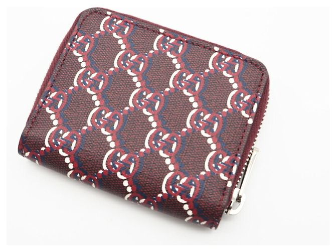Portafoglio con zip Gucci GG Shadow Rosso Ancora Bianco Bordò Blu navy - vista 4