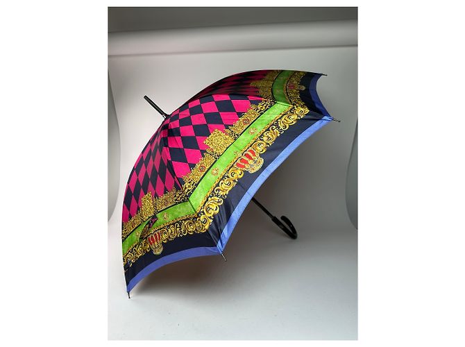 Vintage Gianni Versace abstrakter mehrfarbiger Regenschirm Mehrfarben - Ansicht 4