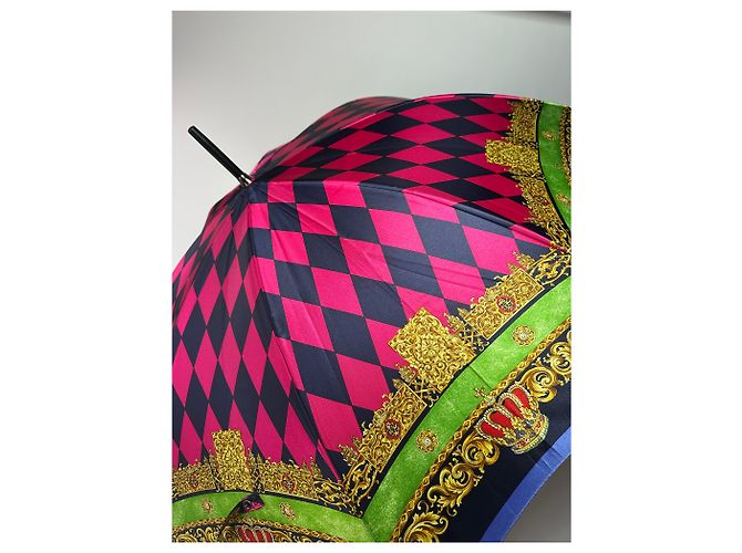 Vintage Gianni Versace abstrakter mehrfarbiger Regenschirm Mehrfarben - Ansicht 7