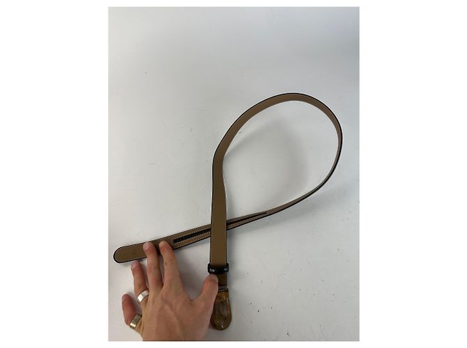Céline Vintage Celine Schlangenprägung Leder Gürtel Schwarz - Ansicht 4