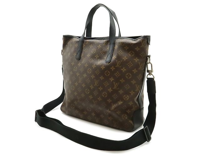 Borsa tote Davis Monogram Macassar Louis Vuitton Marrone Nero Monogramma - vista 3