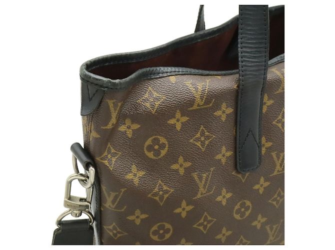 Borsa tote Davis Monogram Macassar Louis Vuitton Marrone Nero Monogramma - vista 5