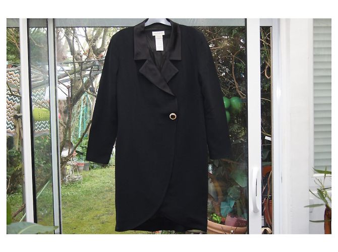 Guy Laroche Smoking Kleid Schwarz Acetat Viskose - Ansicht 3