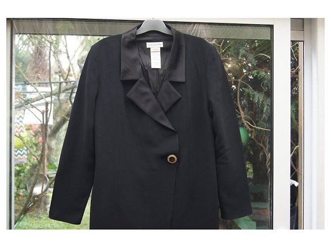 Guy Laroche Smoking Kleid Schwarz Acetat Viskose - Ansicht 5
