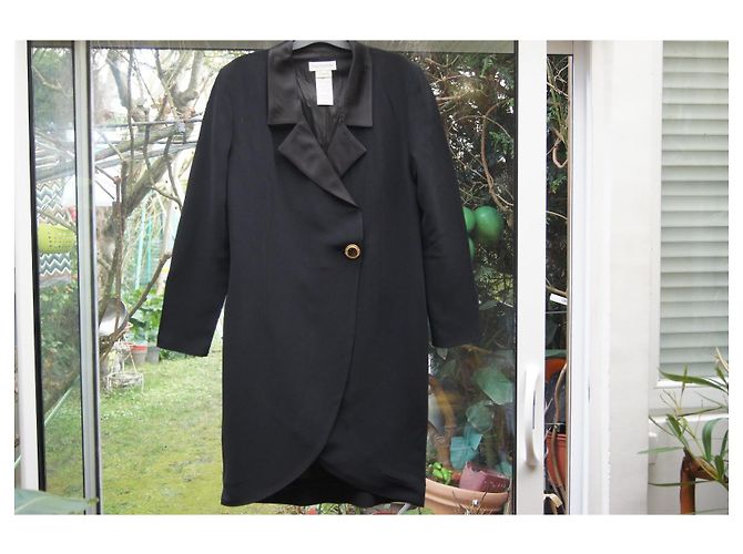 Guy Laroche Smoking Kleid Schwarz Acetat Viskose - Ansicht 6